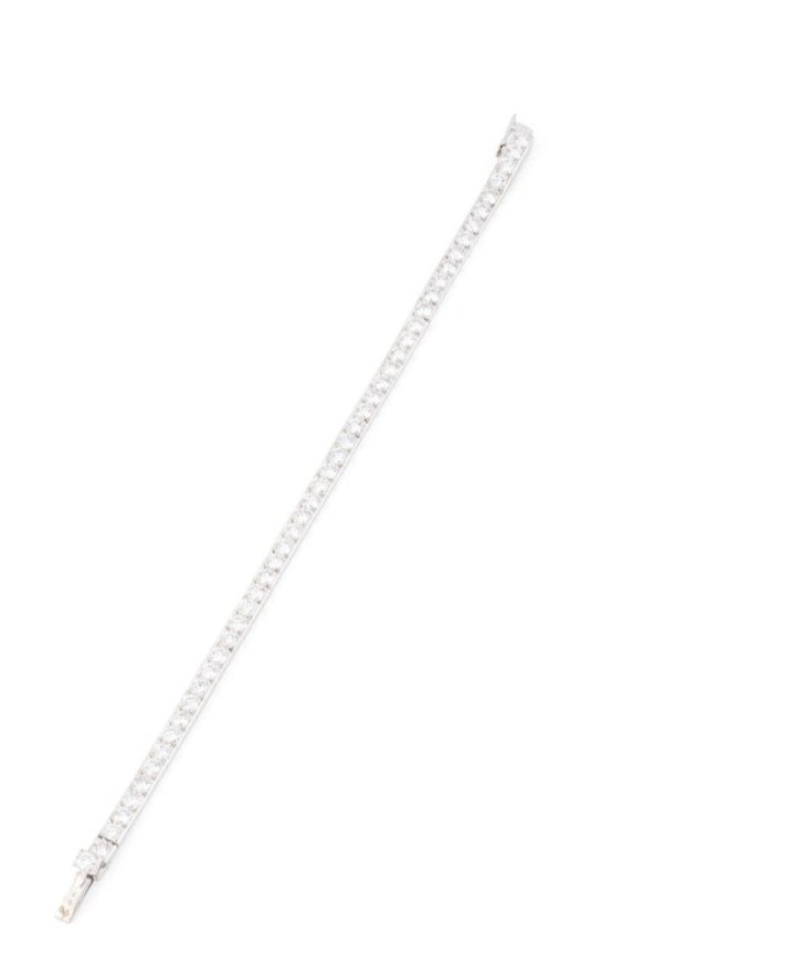 Bracelet ligne CARTIER or blanc, platine et diamants - Castafiore