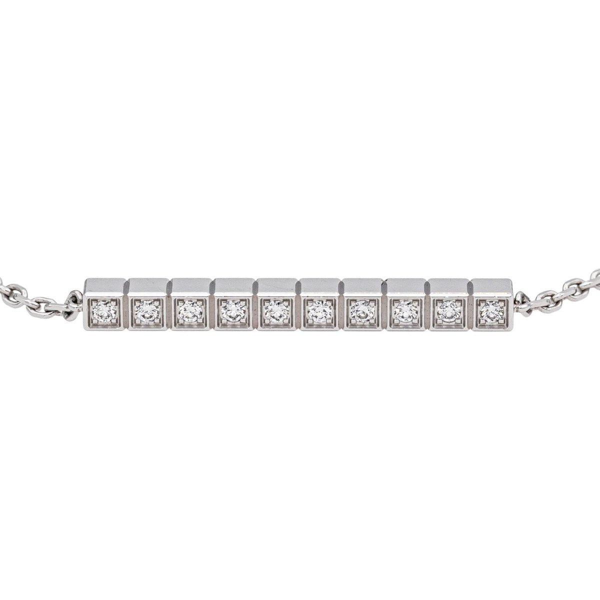 Bracelet Ligne CHOPARD "Ice Cube" en or blanc et diamants - Castafiore