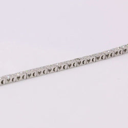 Bracelet ligne de diamants vintage or blanc - Castafiore