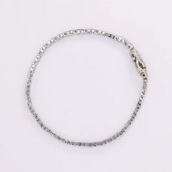Bracelet ligne de diamants vintage or blanc - Castafiore
