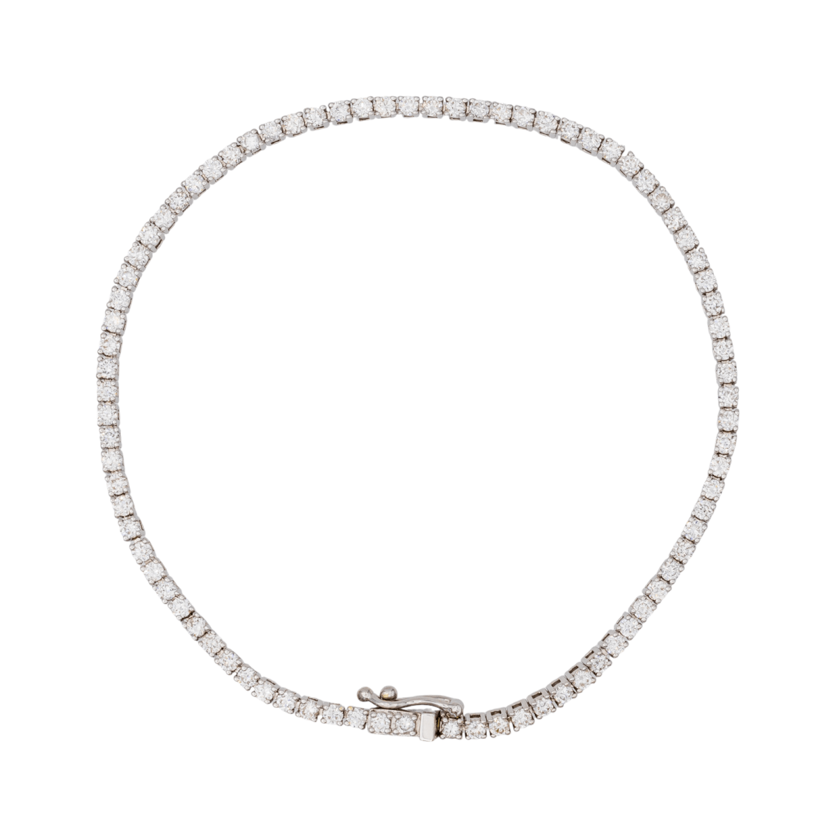 Bracelet Ligne Diamants en Or Blanc - Castafiore