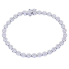 Bracelet ligne diamants en or blanc - Castafiore