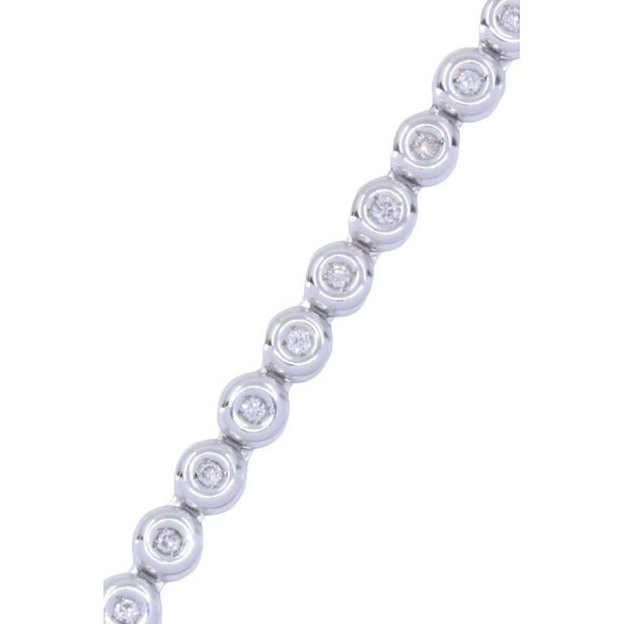 Bracelet ligne diamants en or blanc - Castafiore