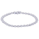 Bracelet ligne diamants en or blanc - Castafiore