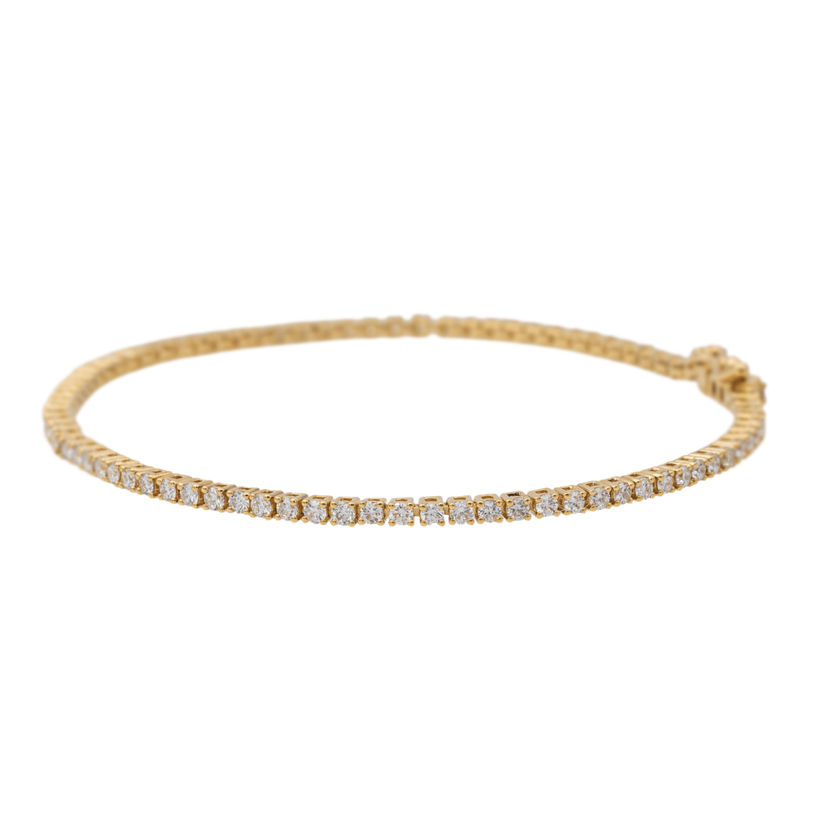 Bracelet Ligne Diamants en Or Jaune - Castafiore