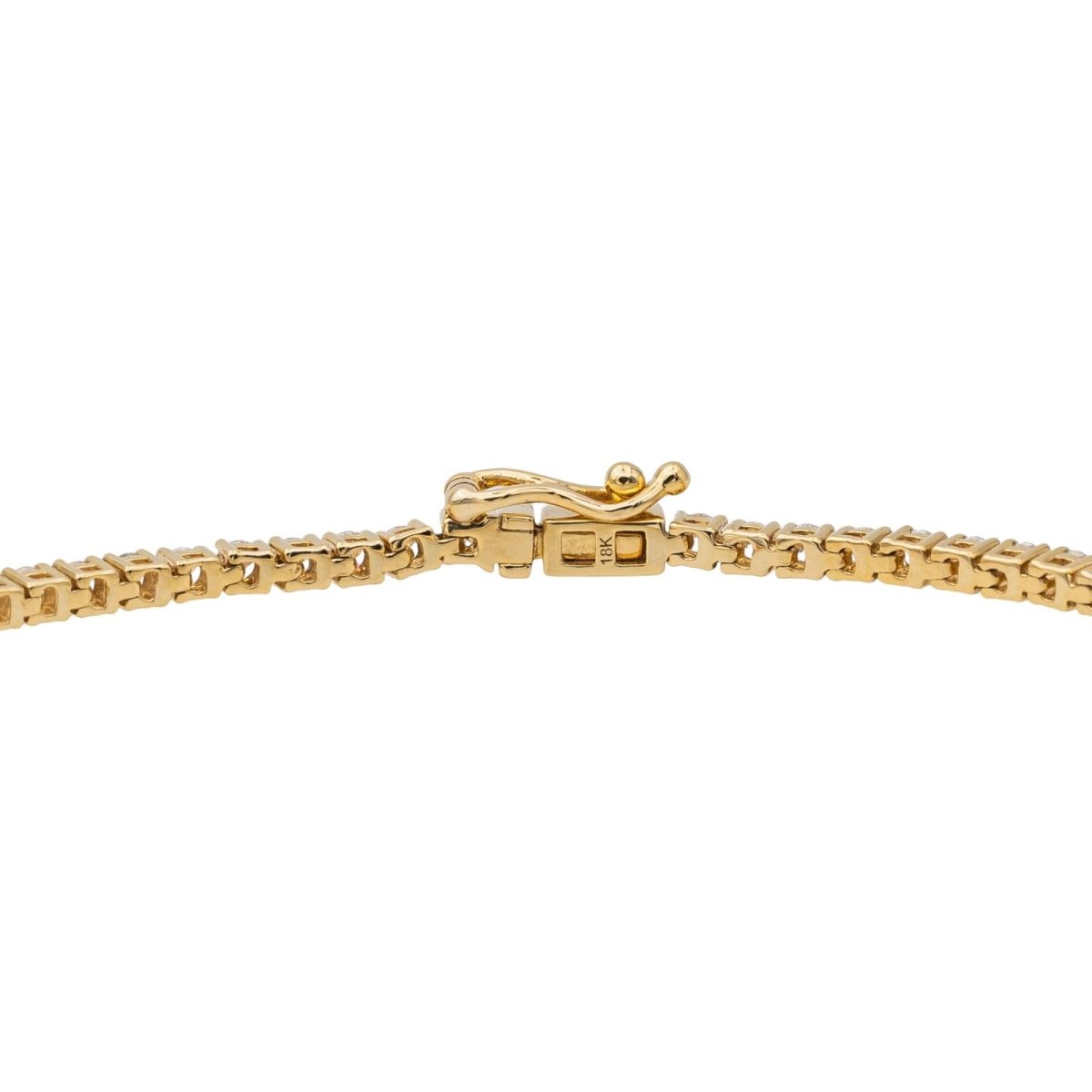 Bracelet Ligne Diamants en Or Jaune - Castafiore