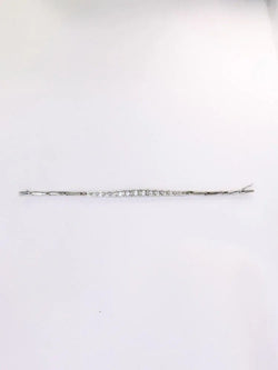 Bracelet ligne diamants or blanc platine - Castafiore