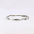 Bracelet ligne diamants or blanc platine - Castafiore