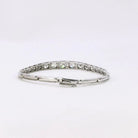 Bracelet ligne diamants or blanc platine - Castafiore