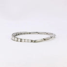 Bracelet ligne diamants or blanc platine - Castafiore