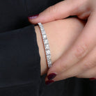 Bracelet ligne diamants or blanc platine - Castafiore