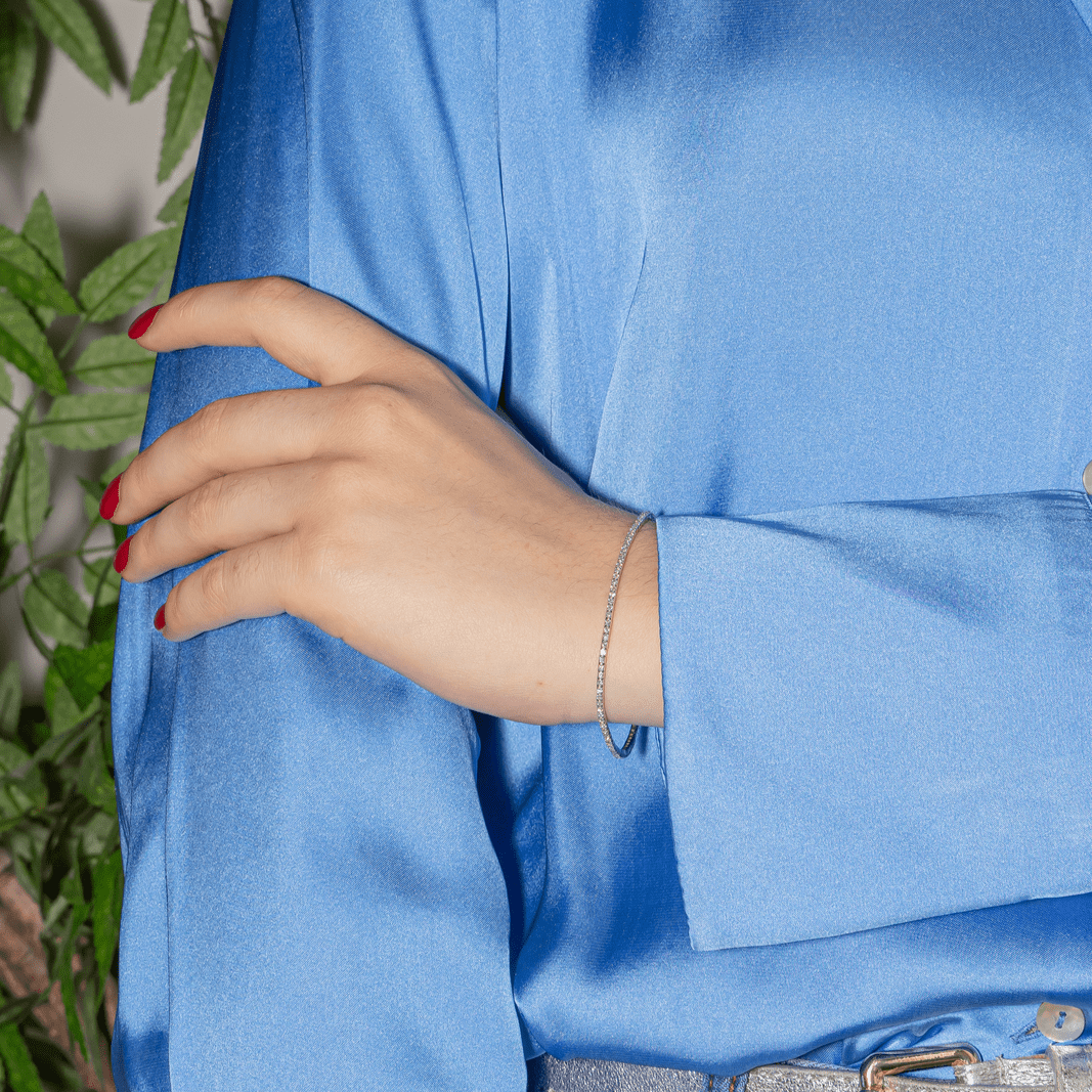 Bracelet Ligne en or blanc et diamants - Castafiore