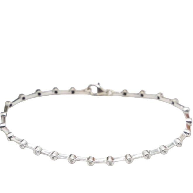 Bracelet Ligne en or blanc et diamants - Castafiore