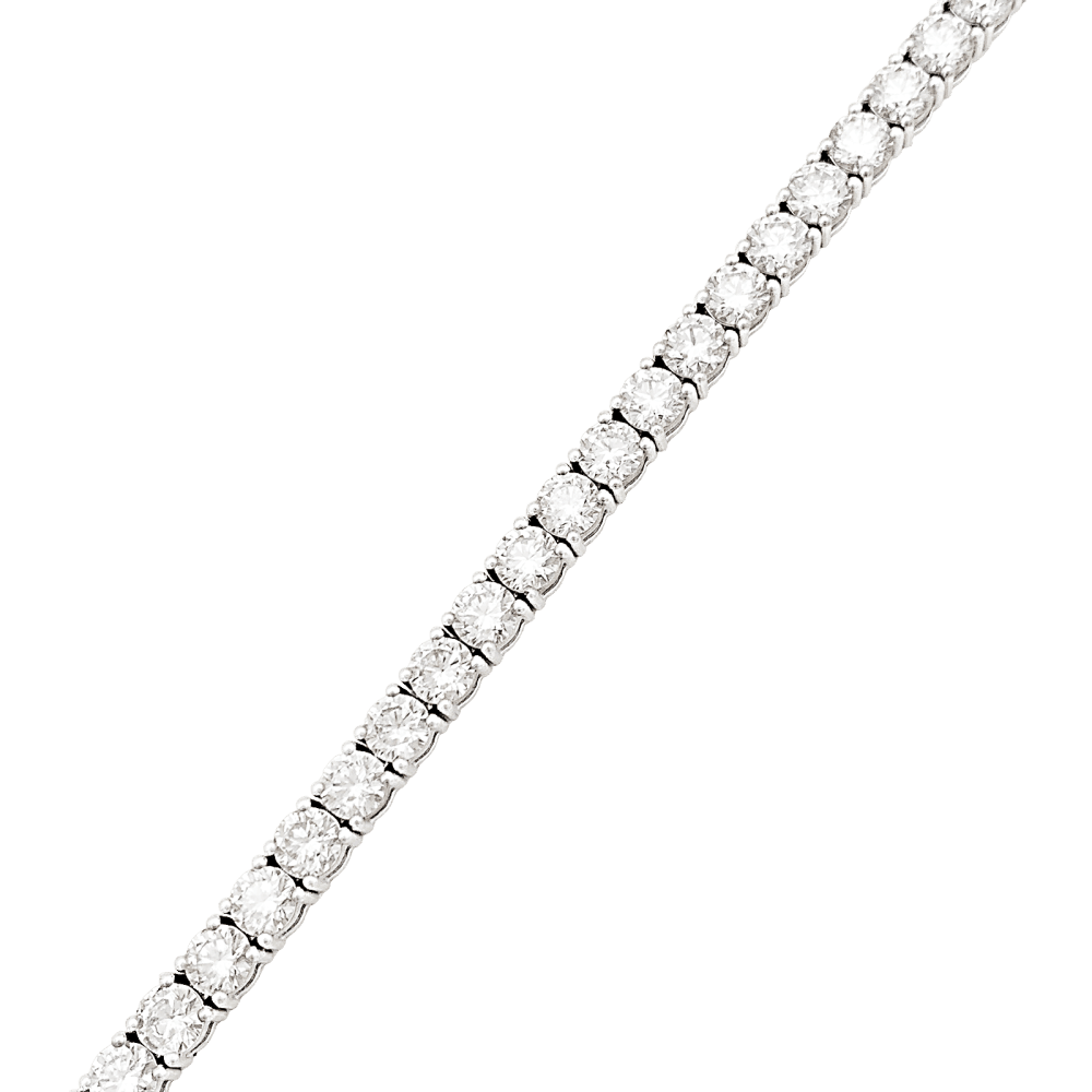 Bracelet line, white gold and diamonds.