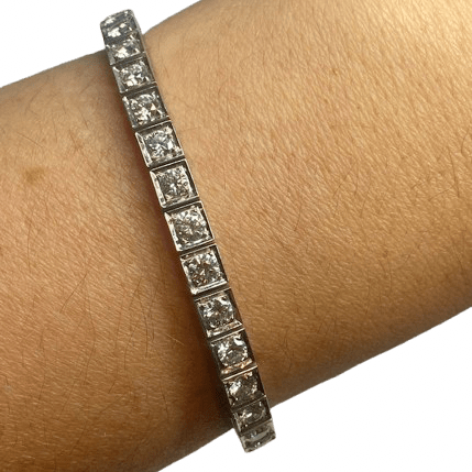 Bracelet Ligne en or blanc et diamants - Castafiore