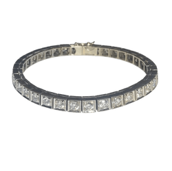 Bracelet Ligne en or blanc et diamants - Castafiore