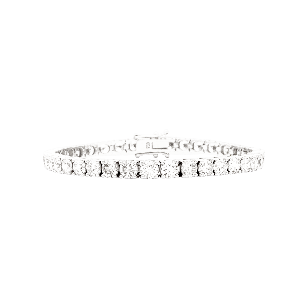 Bracelet line, white gold and diamonds.