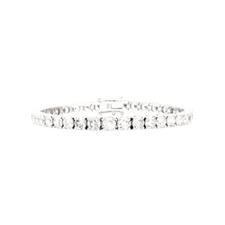 Bracelet line, white gold and diamonds.