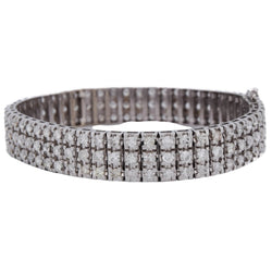 Bracelet Ligne en or blanc et diamants - Castafiore