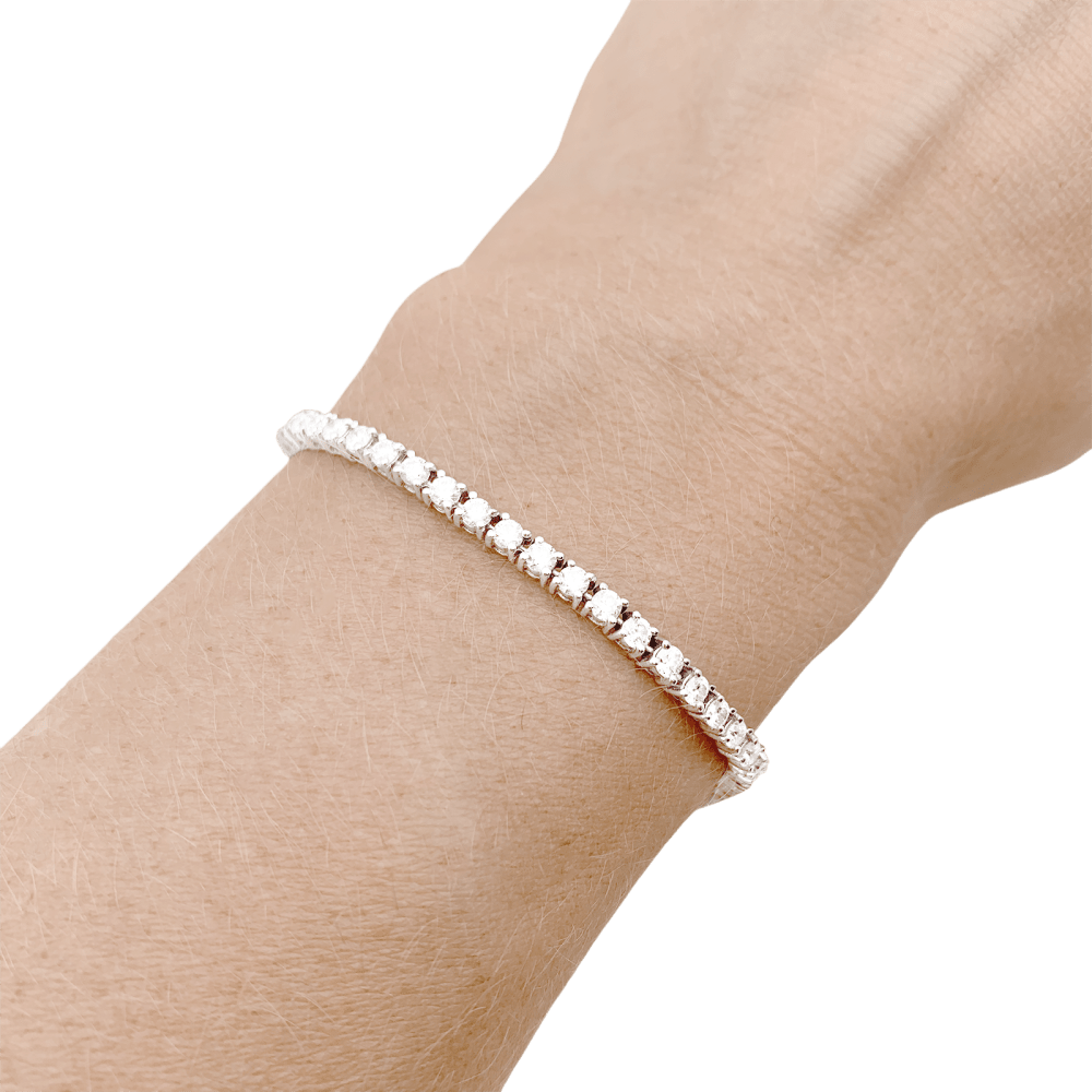 Bracelet ligne en or blanc et diamants - Castafiore