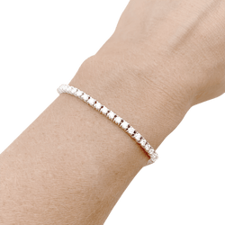 Bracelet ligne en or blanc et diamants - Castafiore