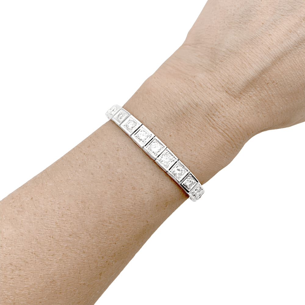 Bracelet Ligne en or blanc et diamants - Castafiore