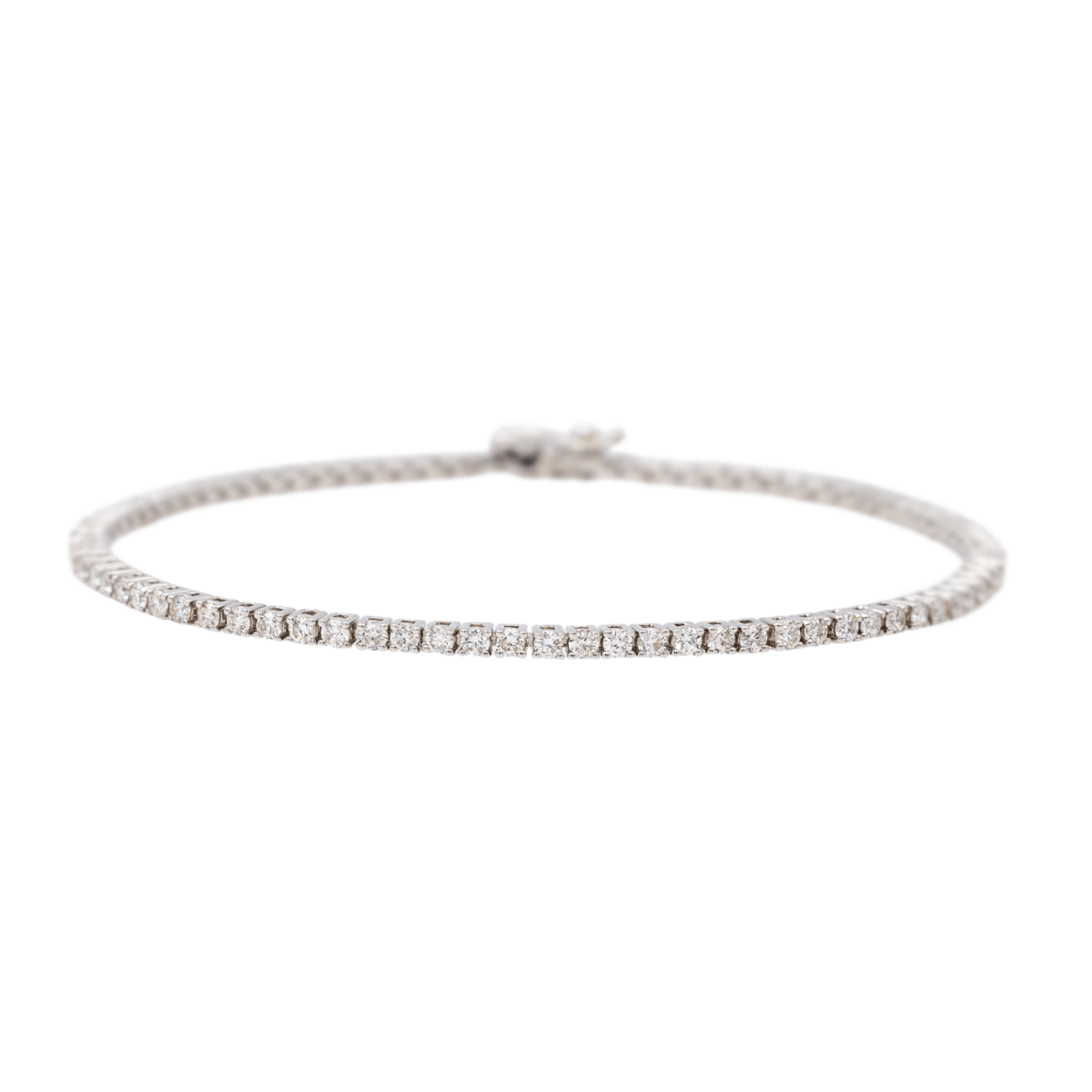 Bracelet White gold line diamond