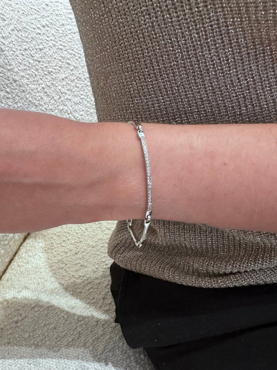 Bracelet Ligne en or blanc et diamants - Castafiore