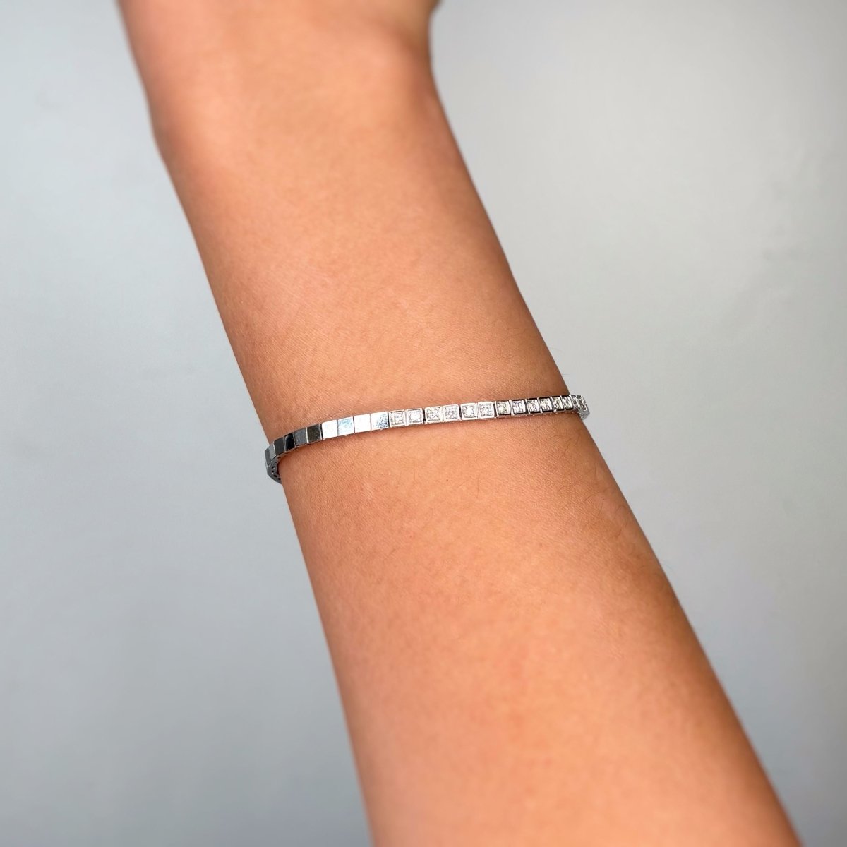 Bracelet Ligne en or blanc et diamants - Castafiore