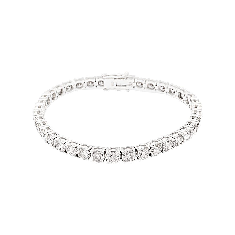 Bracelet line, white gold and diamonds.