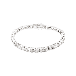 Bracelet line, white gold and diamonds.