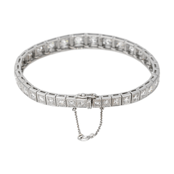 Bracelet Ligne en or blanc et diamants - Castafiore