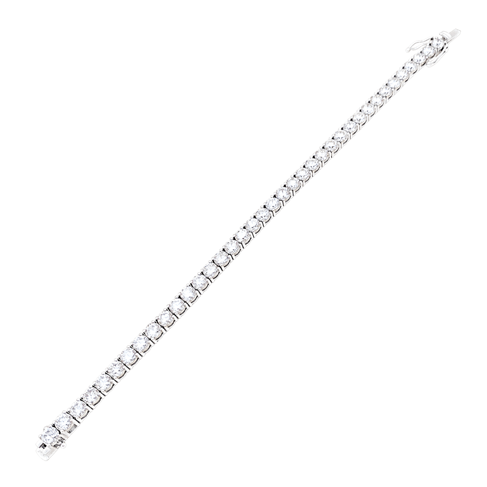 Bracelet line, white gold and diamonds.