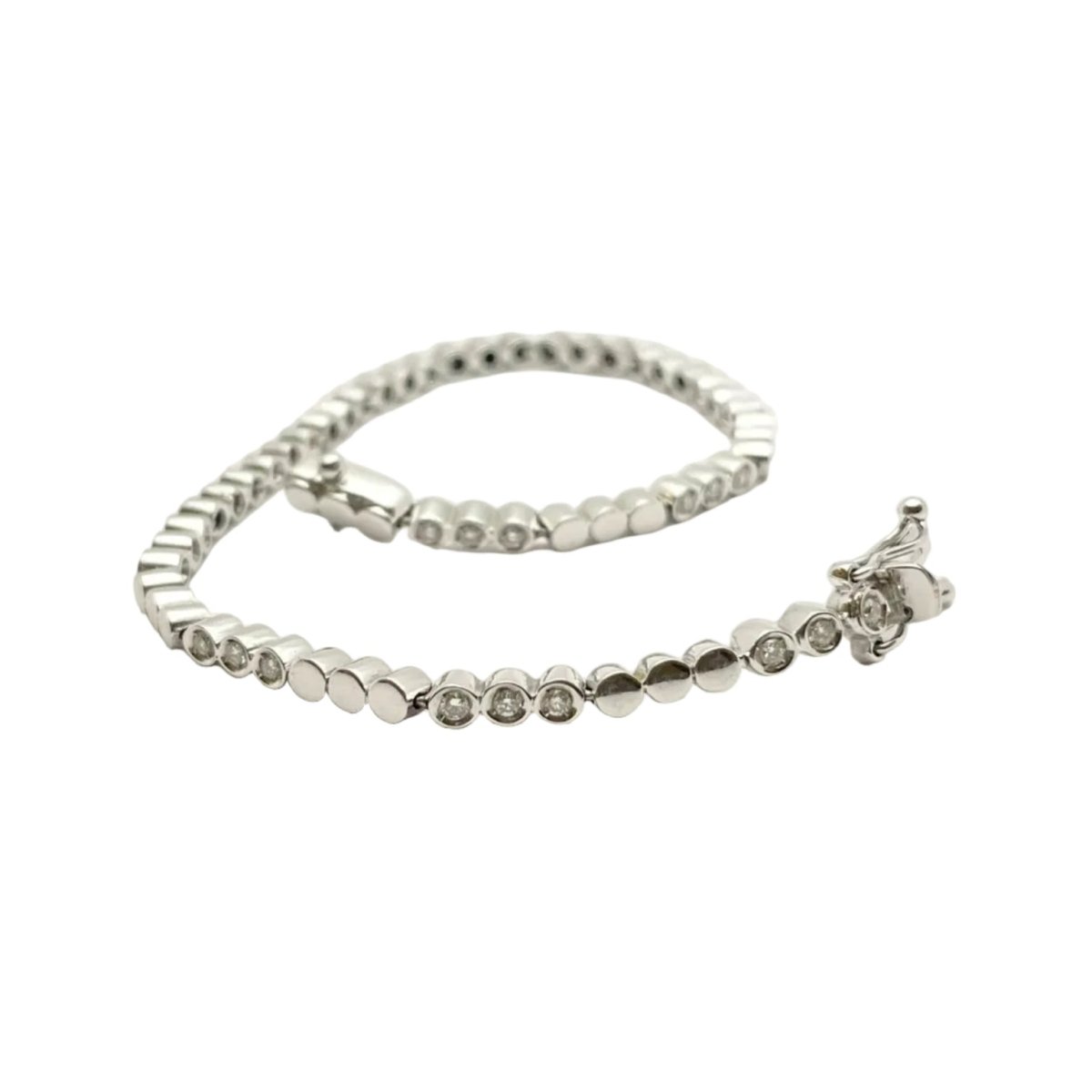 Bracelet Ligne en or blanc et diamants - Castafiore