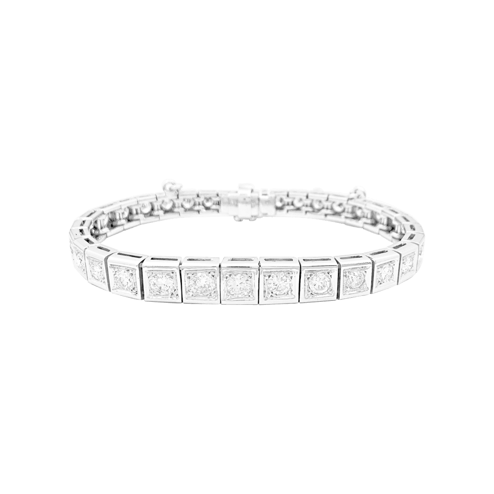 Bracelet Ligne en or blanc et diamants - Castafiore