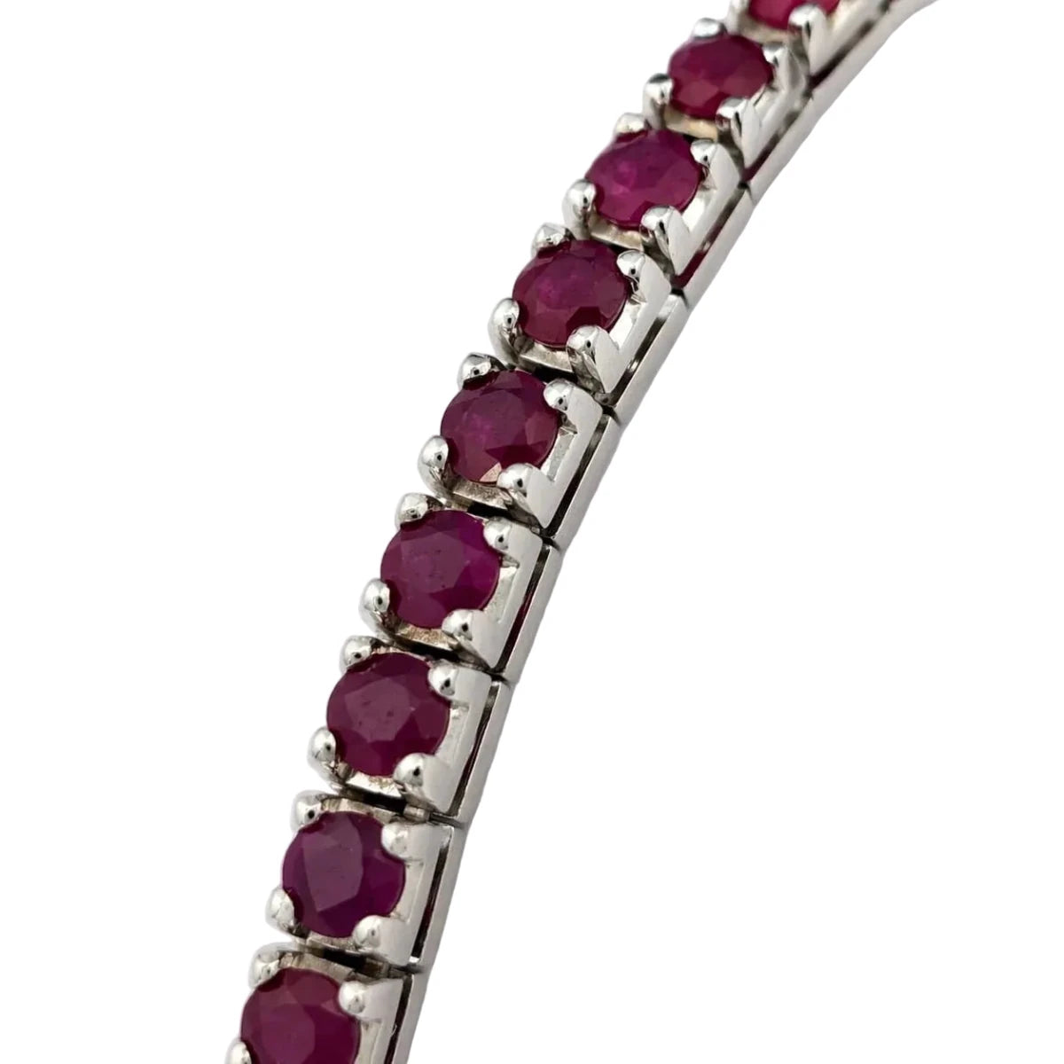 Bracelet Ligne en or blanc et rubis - Castafiore