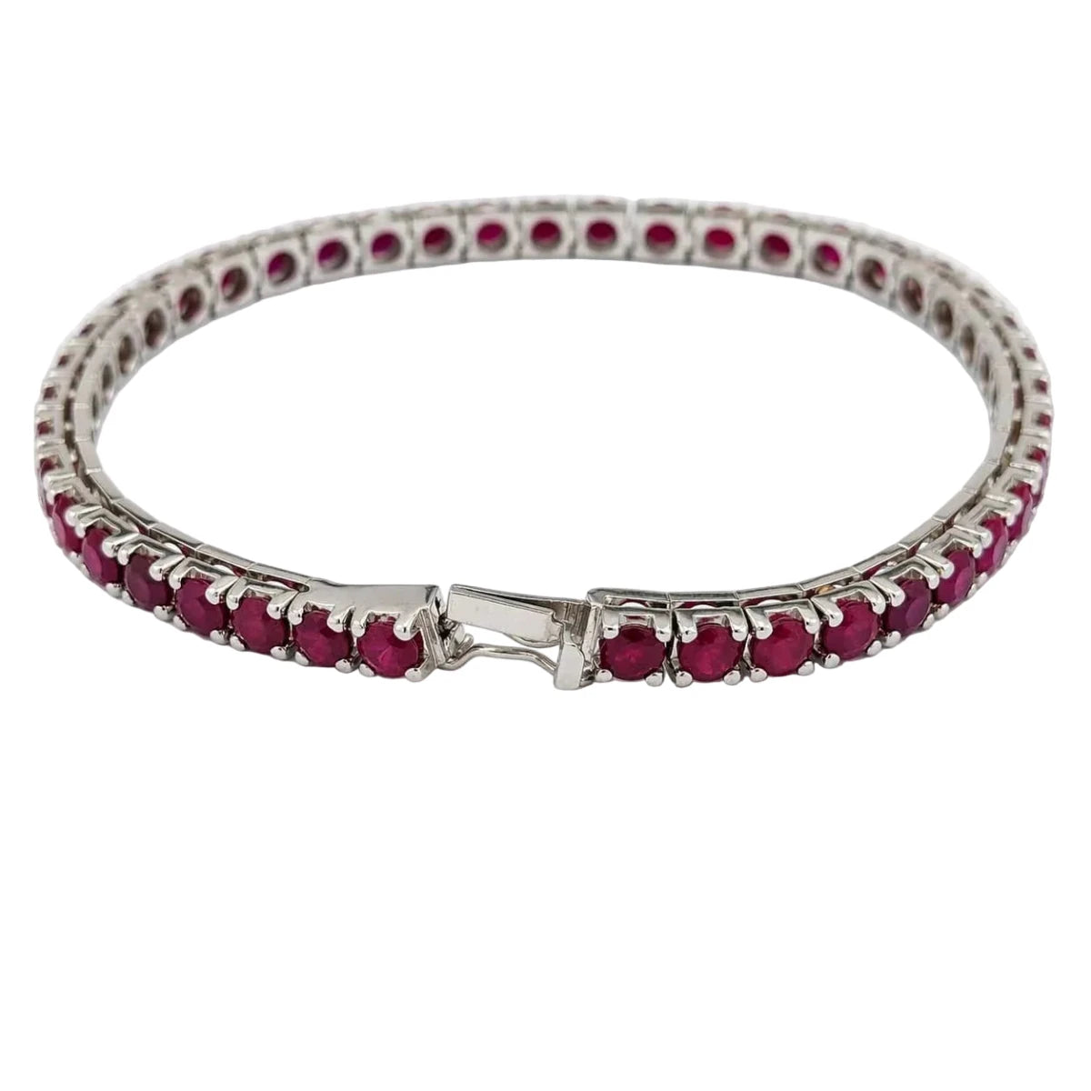 Bracelet Ligne en or blanc et rubis - Castafiore