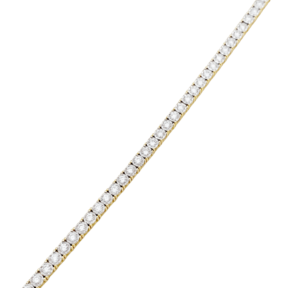 Bracelet two-gold line, diamonds, 2 carats.