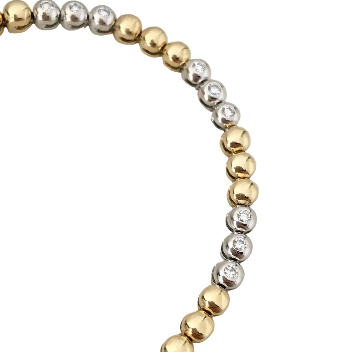 Bracelet Ligne en or blanc, or jaune et diamants - Castafiore