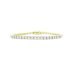 Bracelet two-gold line, diamonds, 2 carats.