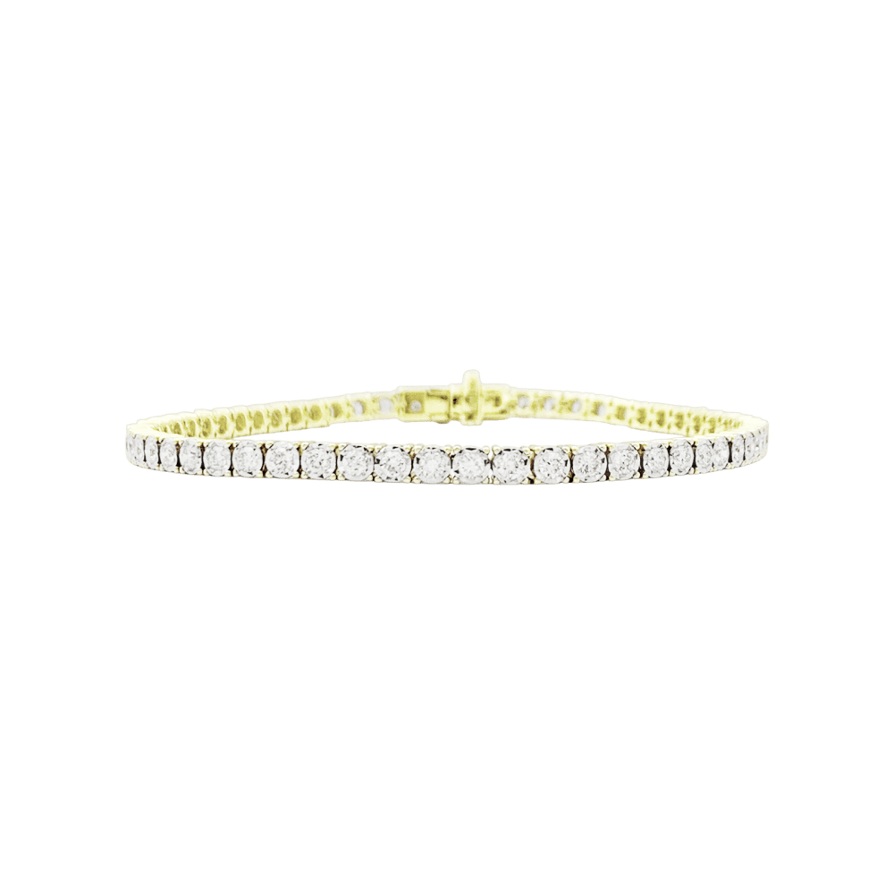 Bracelet two-gold line, diamonds, 2 carats.