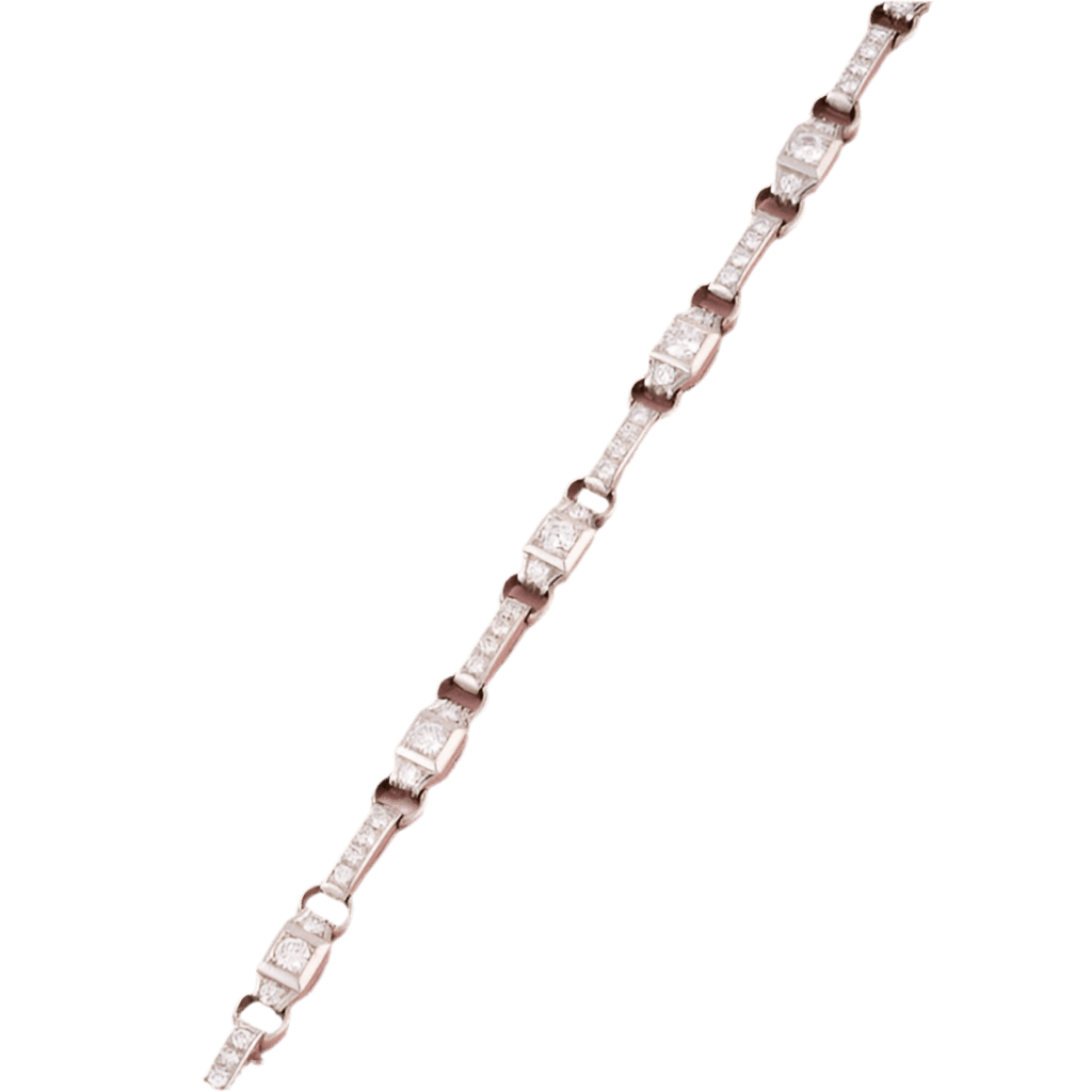 Bracelet Ligne en or blanc, platine et diamants - Castafiore