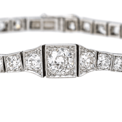 Bracelet Ligne en or blanc, platine et diamants - Castafiore