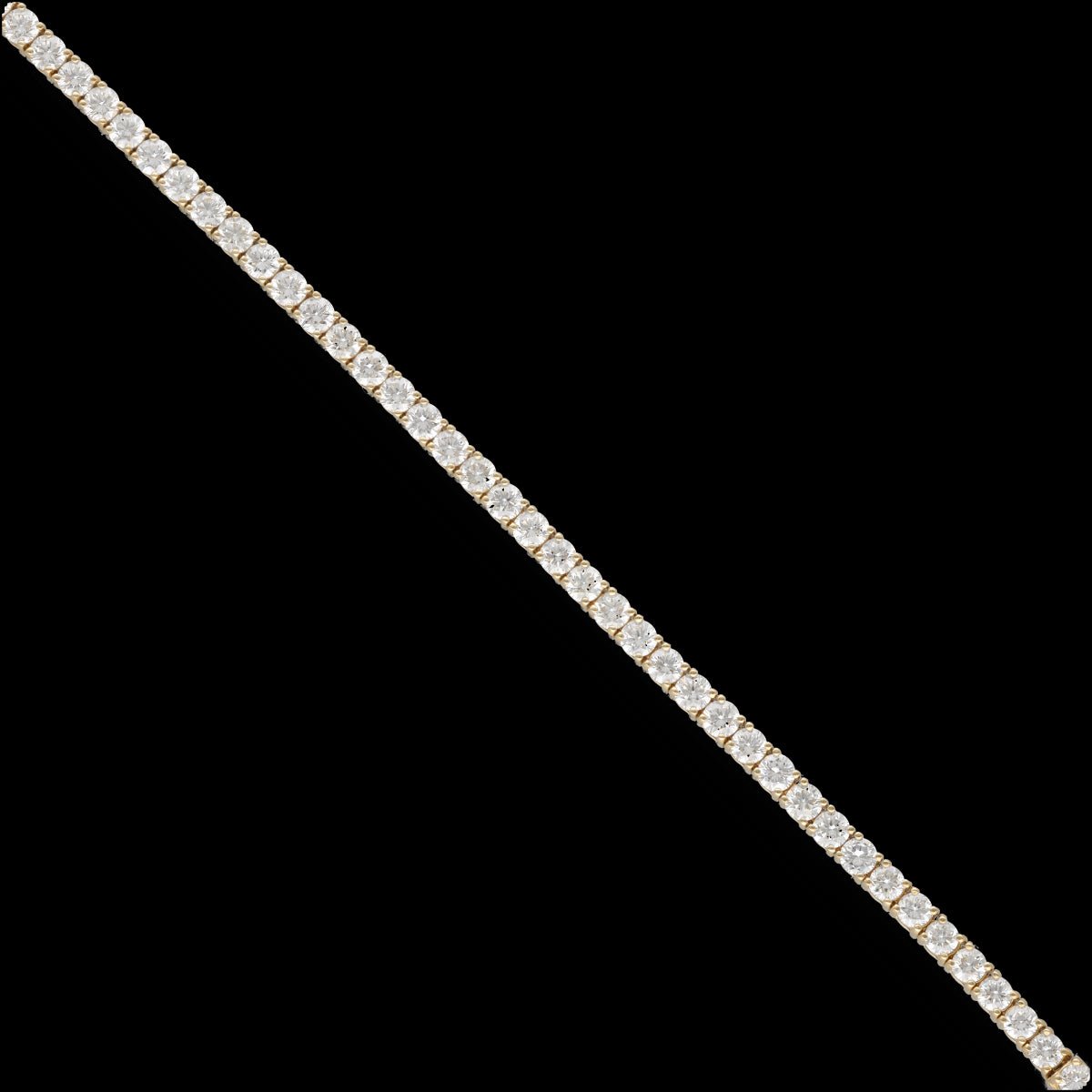 Bracelet ligne en or jaune 18 Cts avec 4,0 Cts de diamants brillants G - VS. - Castafiore