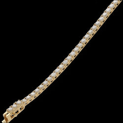Bracelet ligne en or jaune 18 Cts avec 4,0 Cts de diamants brillants G - VS. - Castafiore