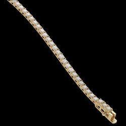 Bracelet ligne en or jaune 18 Cts avec 4,0 Cts de diamants brillants G - VS. - Castafiore