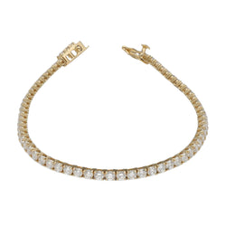 Bracelet ligne en or jaune 18 Cts avec 4,0 Cts de diamants brillants G - VS. - Castafiore