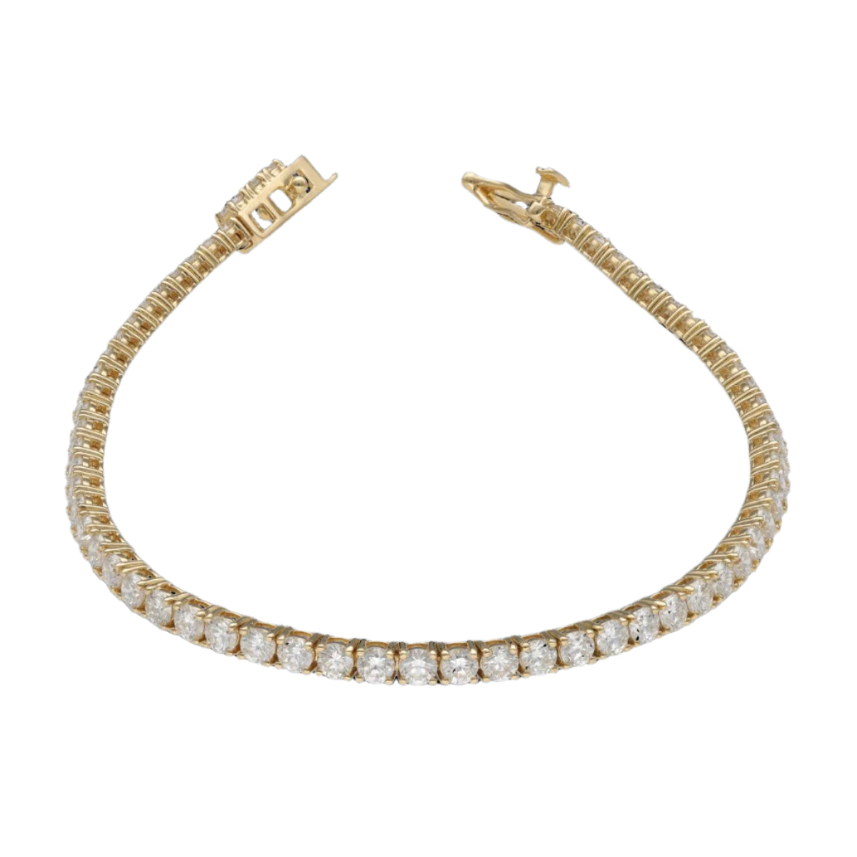 Bracelet ligne en or jaune 18 Cts avec 4,0 Cts de diamants brillants G - VS. - Castafiore