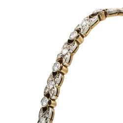 Bracelet Ligne en or jaune, argent et diamants - Castafiore