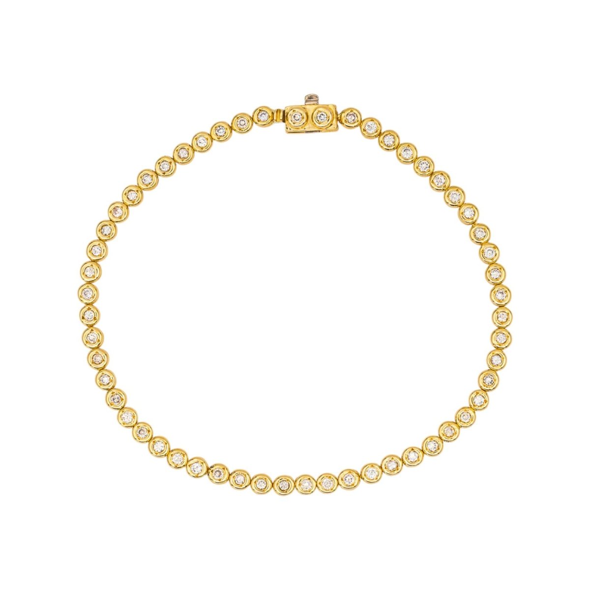Bracelet Ligne en or jaune et diamants - Castafiore
